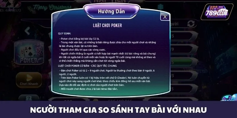 Người tham gia so sánh tay bài với nhau