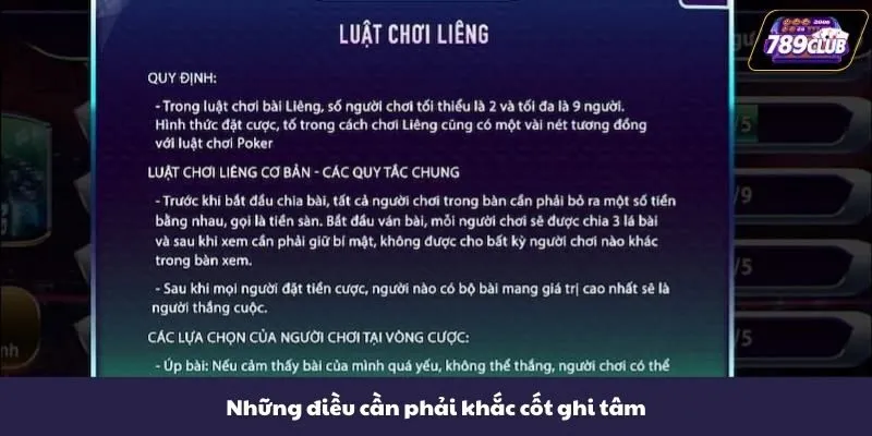 Những điều cần phải khắc cốt ghi tâm