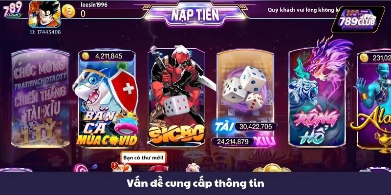 Vấn đề cung cấp thông tin