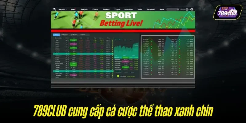 789CLUB cung cấp cá cược thể thao xanh chín